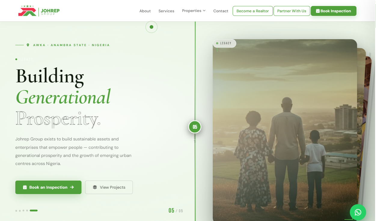 Johrep Group website preview